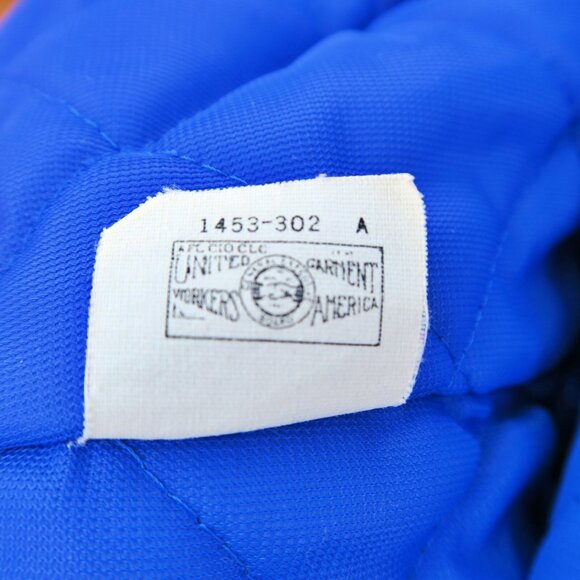 Vintage 1980s King Louie Pro Fit "Comet Pride" Blue Nylon Bomber Jacket Large - Picture 10 of 11